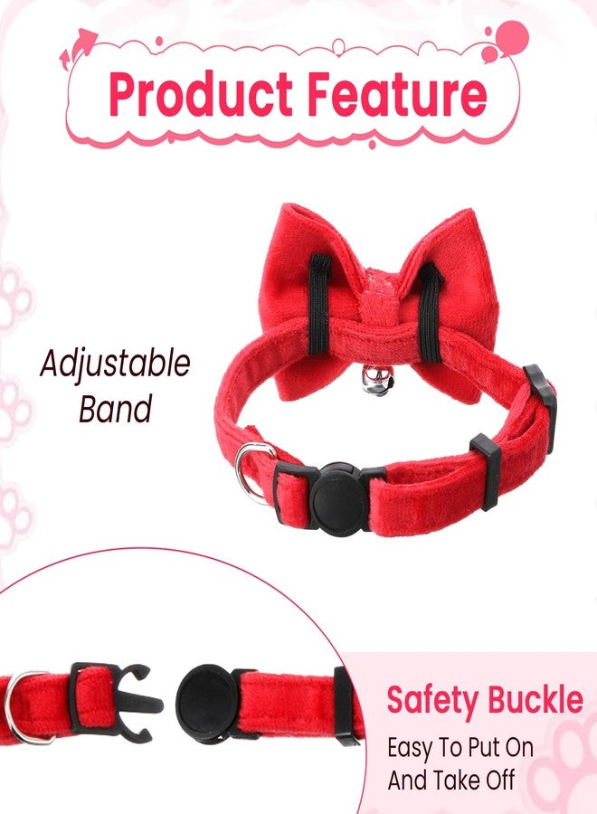 JOUTYFOR 20 Pcs Cat Bowtie Collars with Bell, Solid Colors Kitten Bow Breakaway Cat Bowtie for Boys Girls, Adjustable Pet Collar with Safety Buckle Kitten Puppy Pet Accessories - Image 4